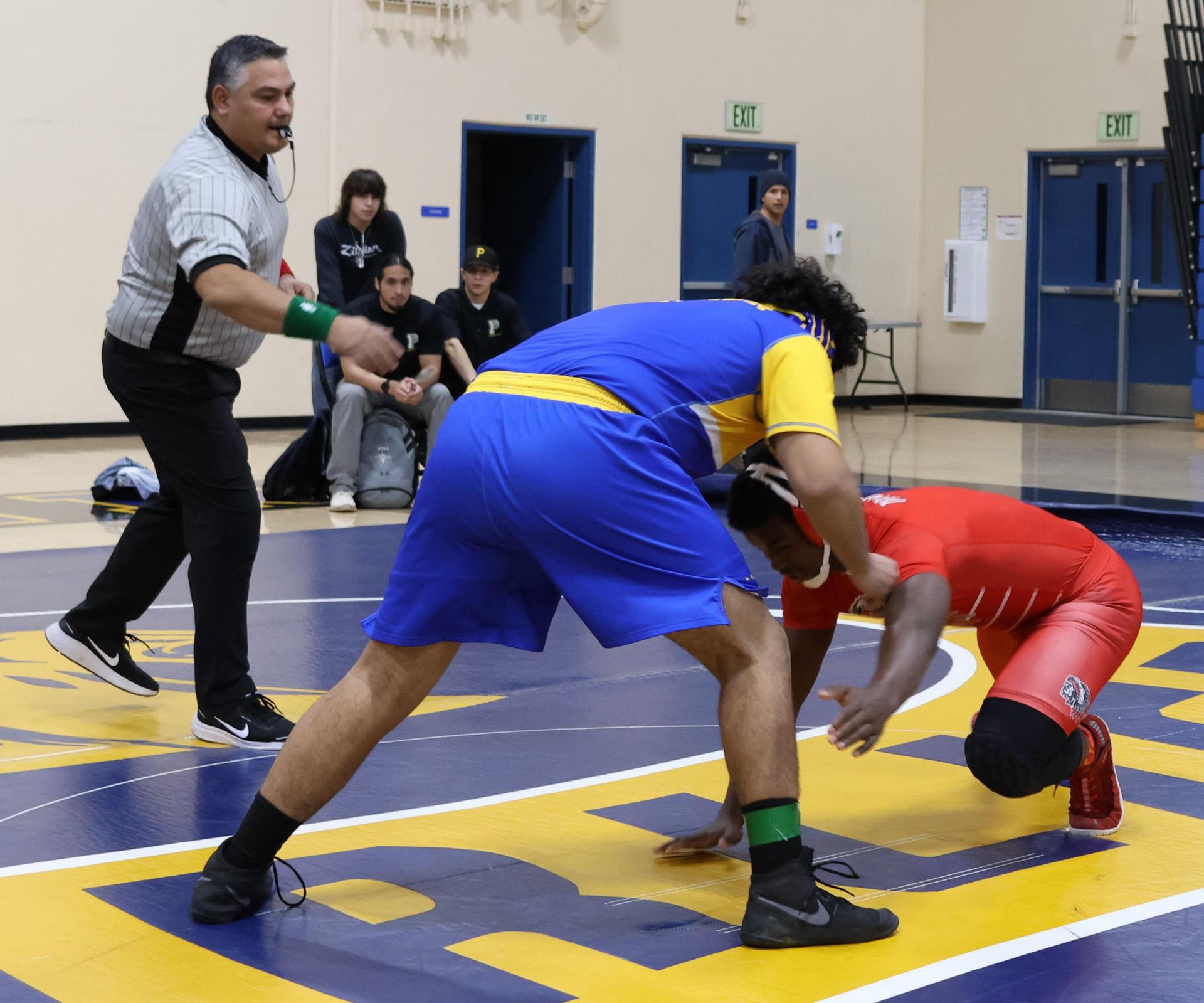 wrestlers in action at parlier