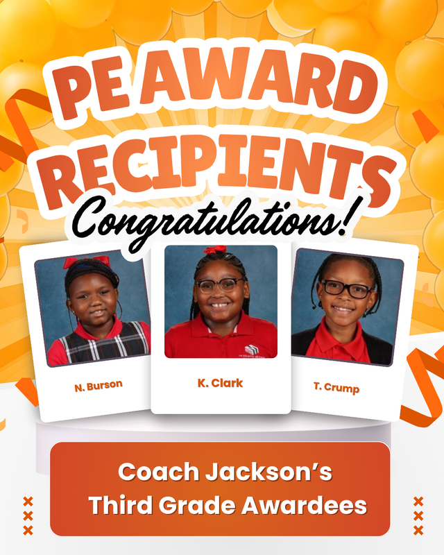 TMSA Celebrates Coach Jackson's Third Grade PE Awards Recipients Featured Photo