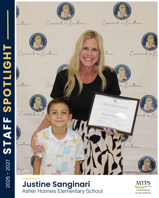 Justine Sanginari and student - Staff Spotlight Recognition