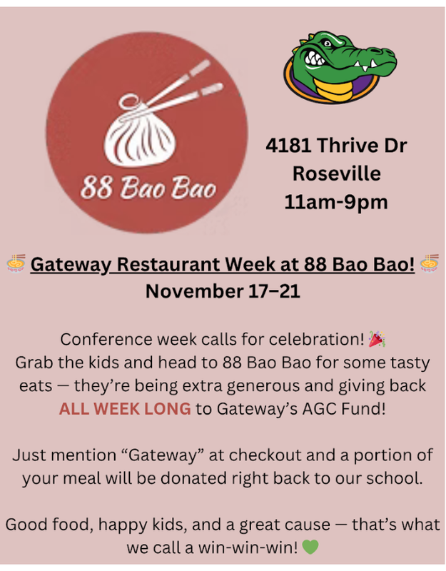 Bao with chopsticks. Gator/ Fundraiser to help AGC fund