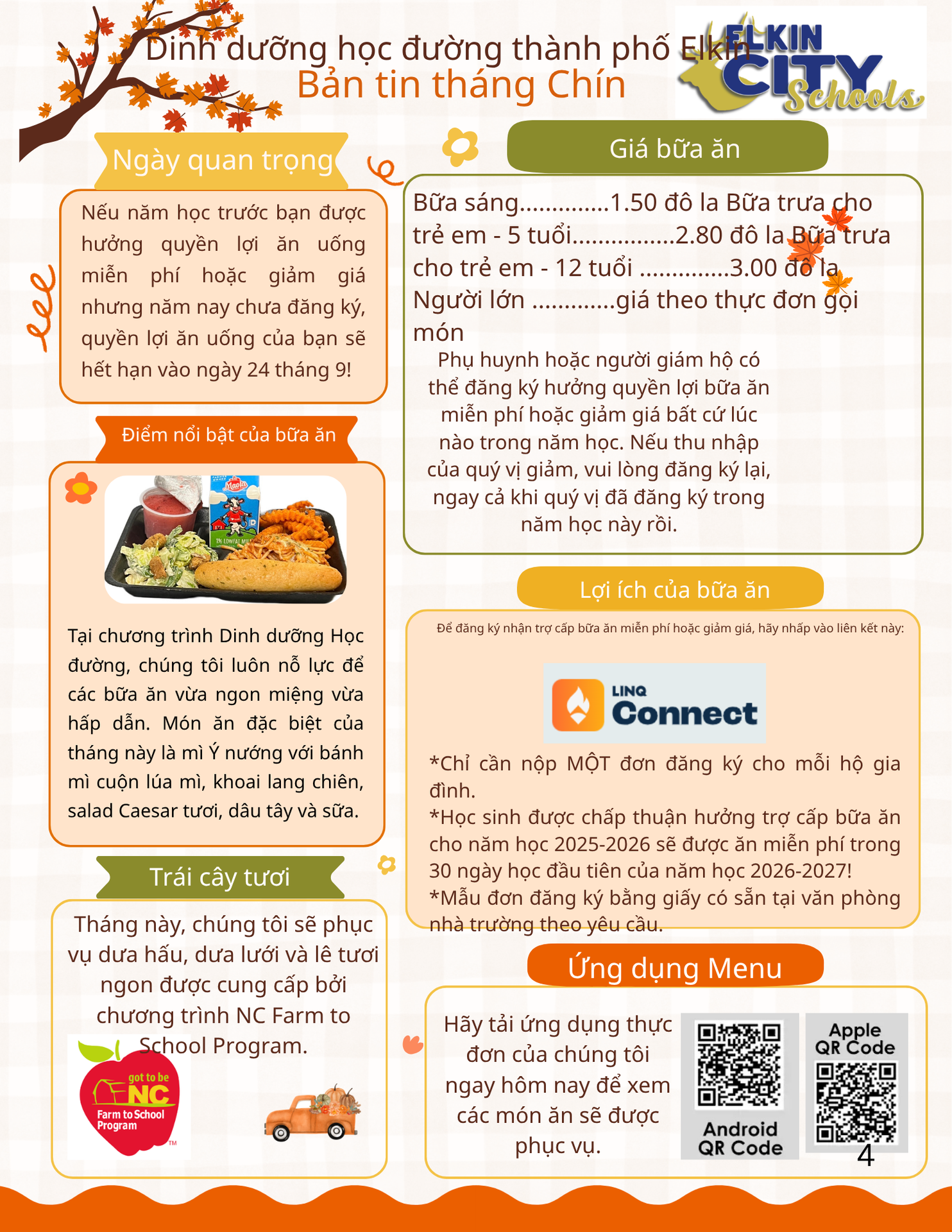 2026-2027 - September School Nutrition Newsletter - Vietnamese
