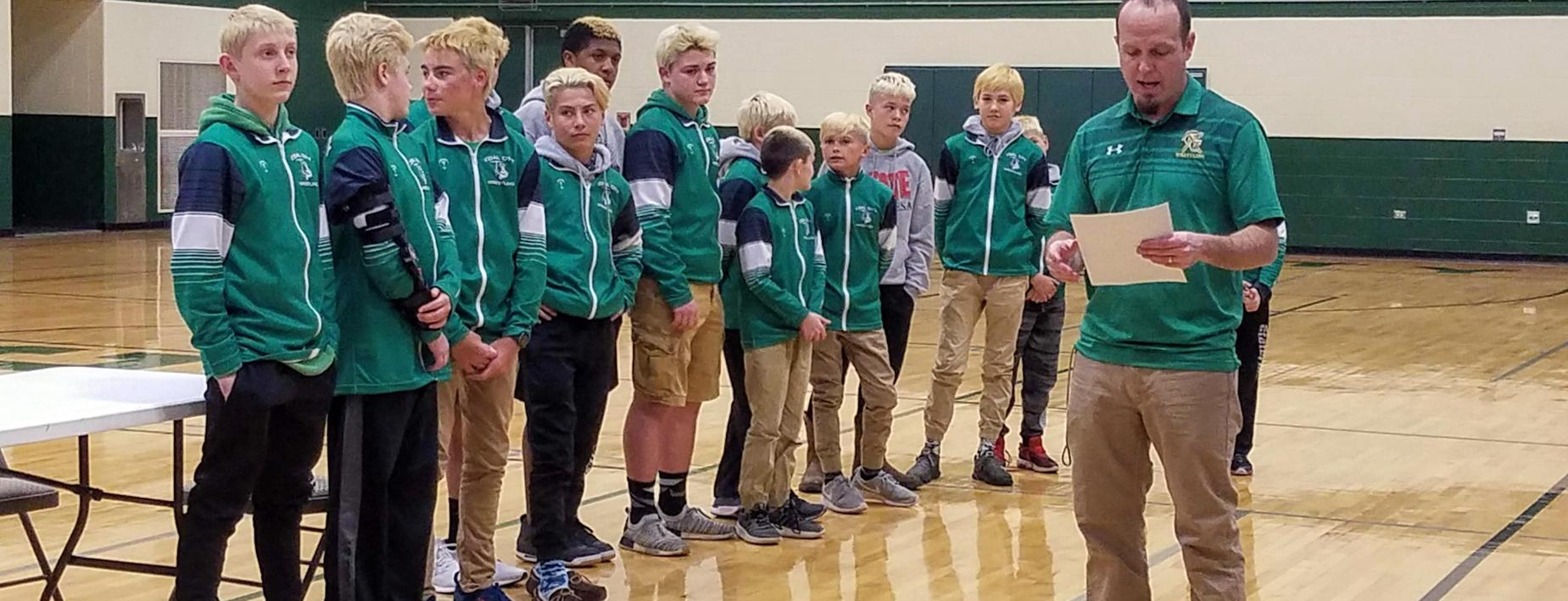 MS Wrestlers honored at Board Meeting