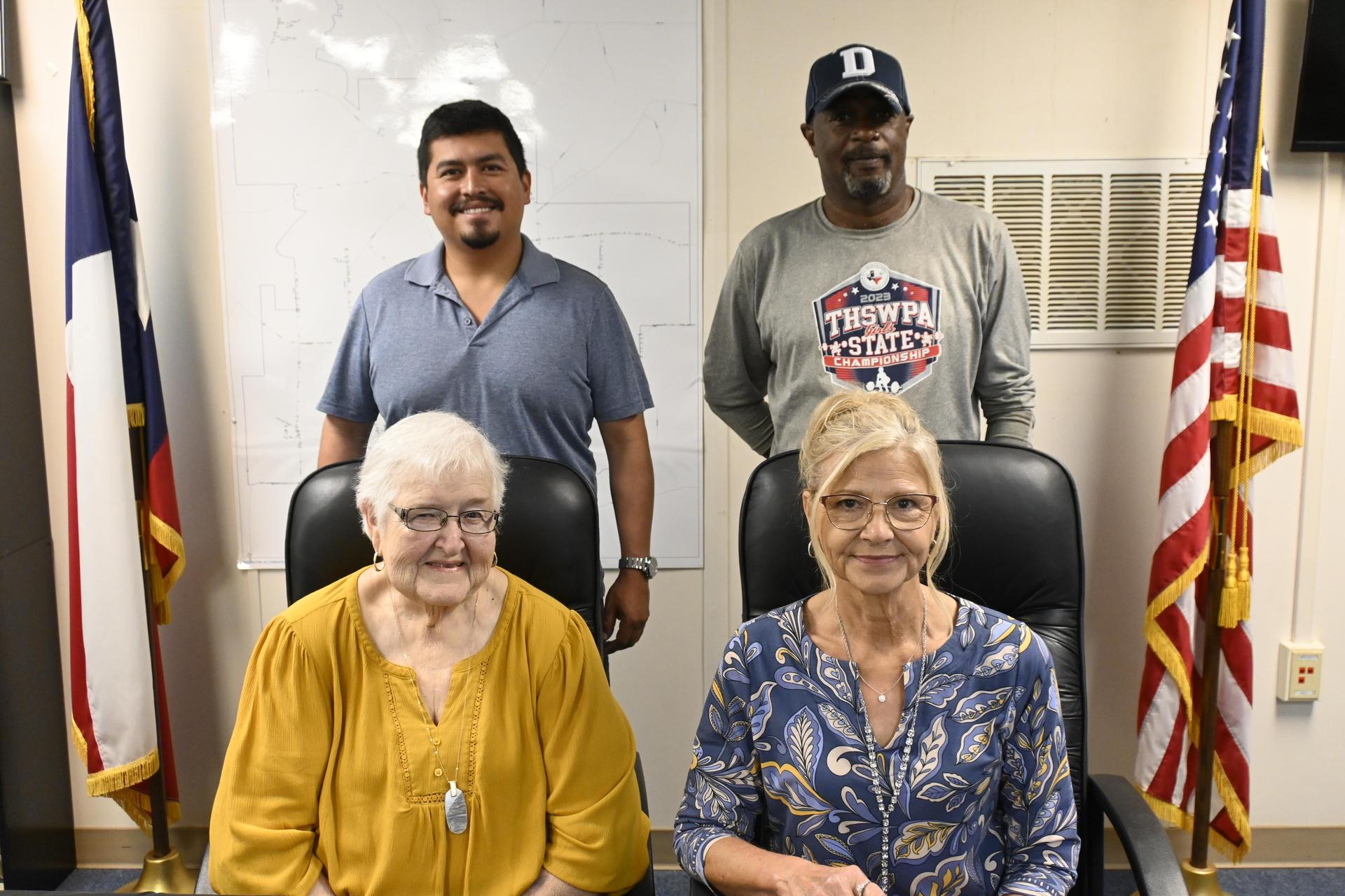 Picture of current school board members. Not pictured is Mark Overman.
