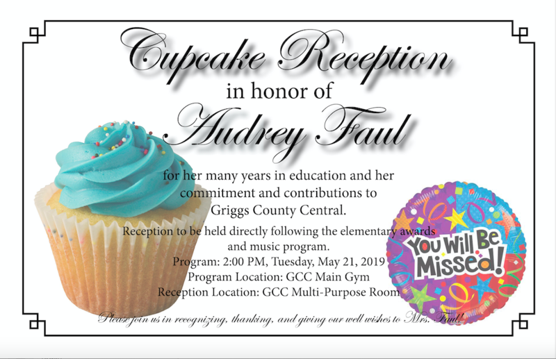 Reception for Mrs. Audrey Faul