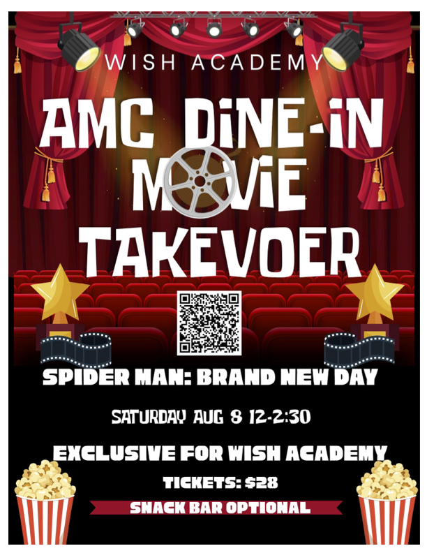 WISH Academy AMC Dine-In Movie Takeover - 8/8! Featured Photo