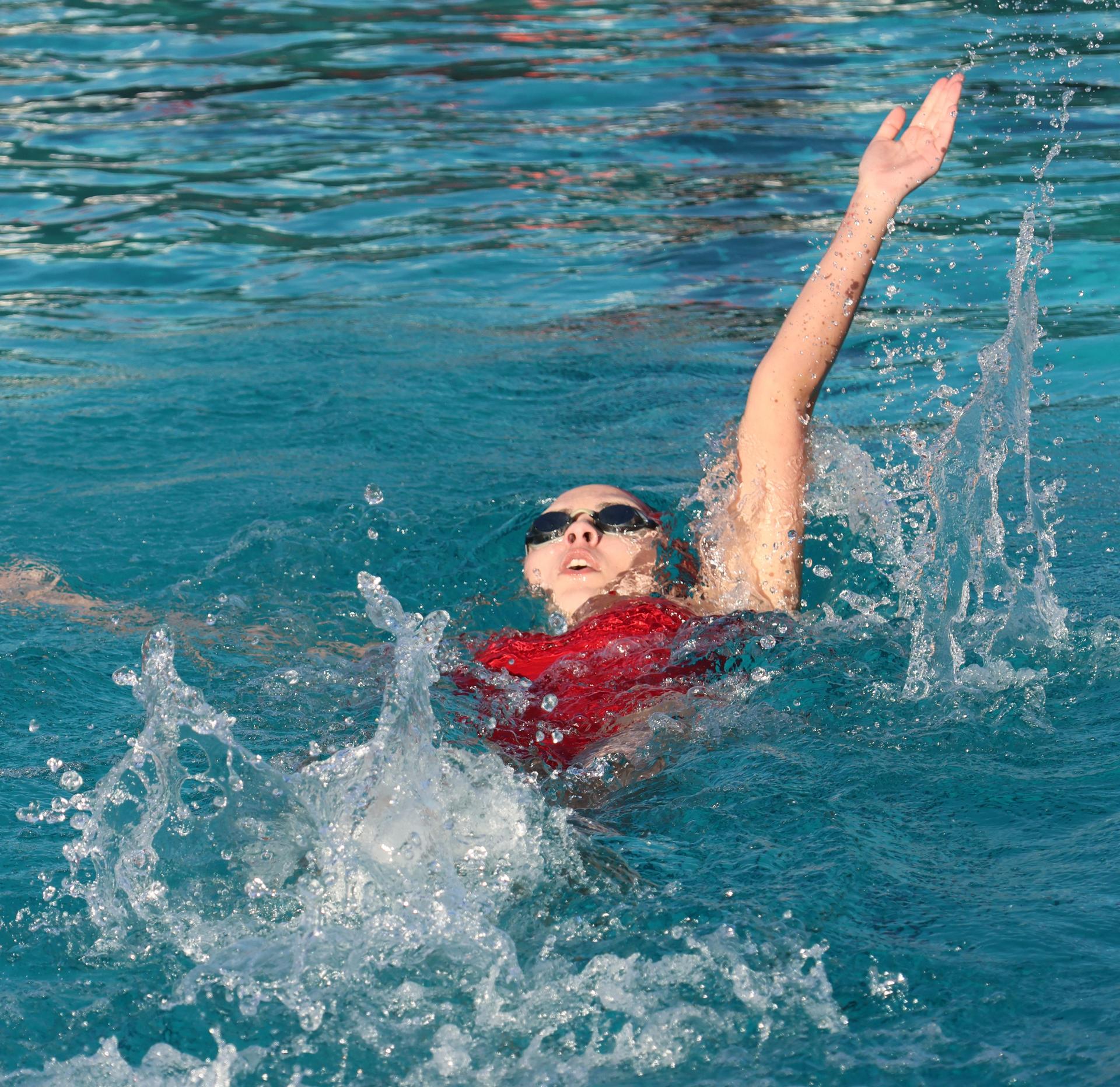 Kourtney Alexander swimming