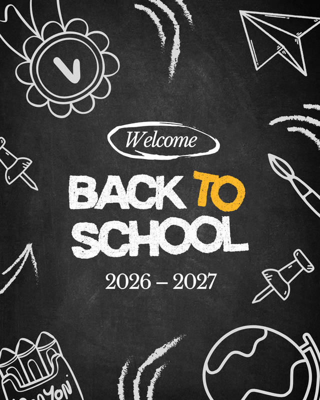 Back to School on a chalk board