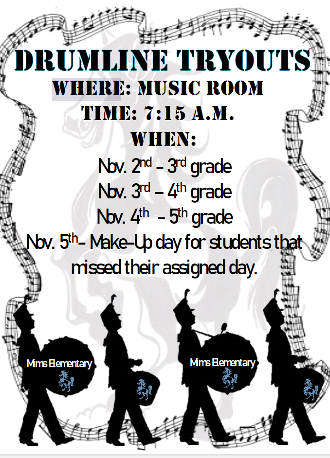 Drumline Tryouts Mims Elementary School