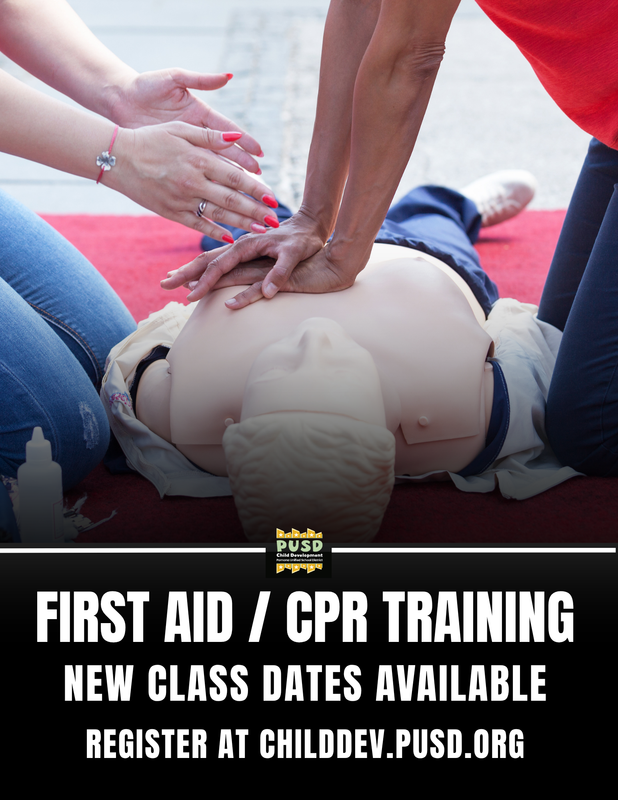 first aid cpr training schedule announcement