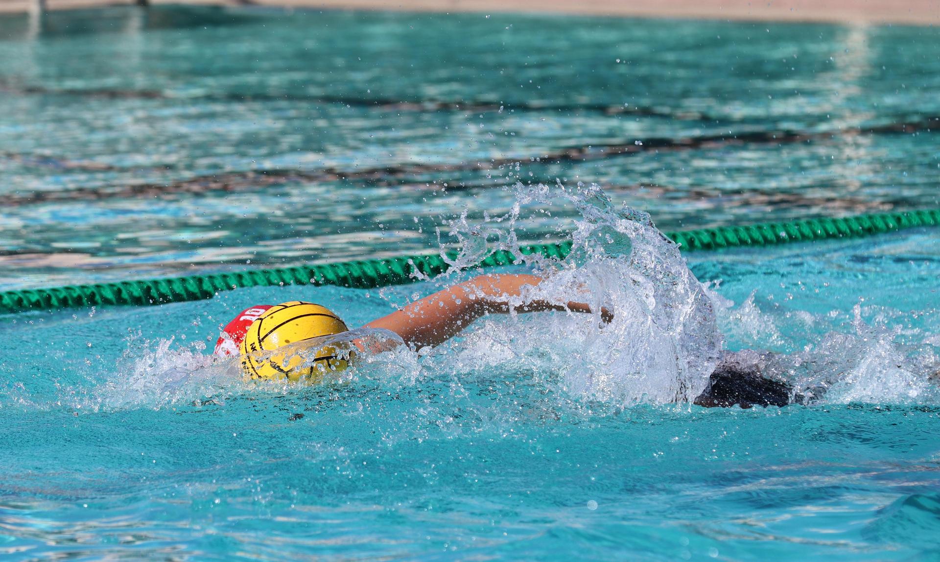 girls playing water polo against Hoover