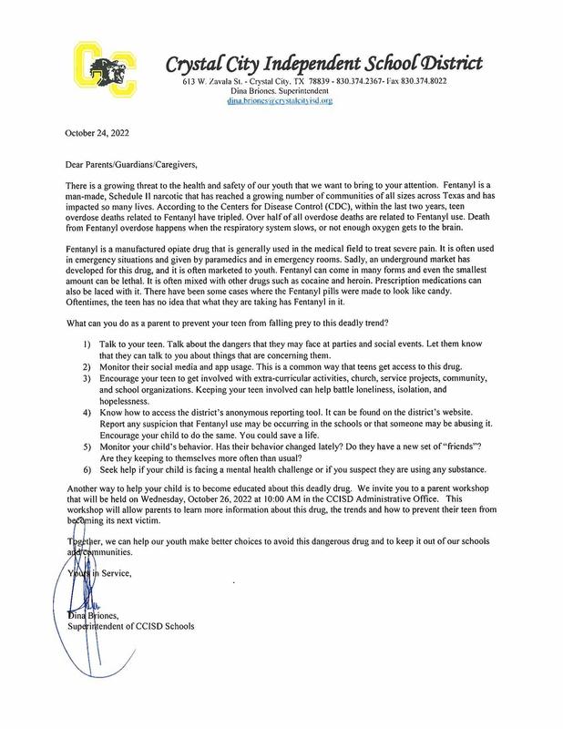 Parent letter from Superintendent Dina Briones Featured Photo