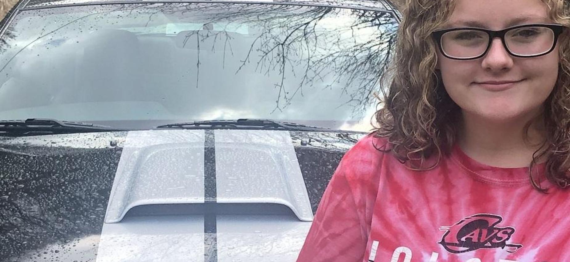 A student wears a Holston Cavalier shirt.