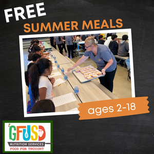 Free meals this summer picture of cafeteria worker serving food