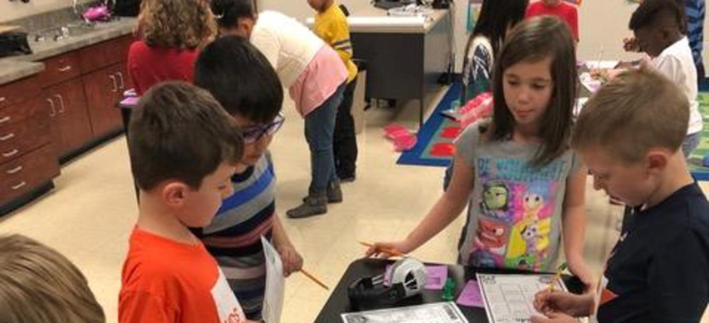 students in a classroom working