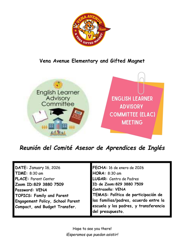 ELAC Meeting Flyer