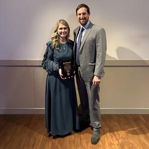 Meagan Turnbow and Director of Schools Dr. Jimmy Sullivan