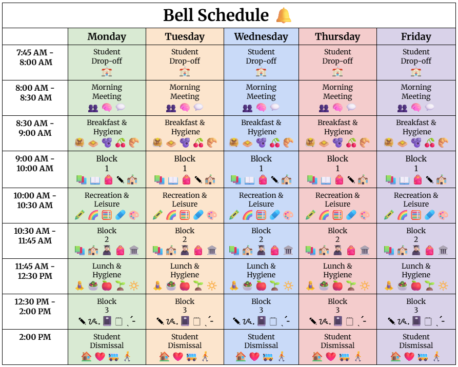 Bell Schedule