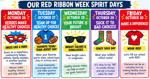 Red Ribbon Week Spirit Days Poster