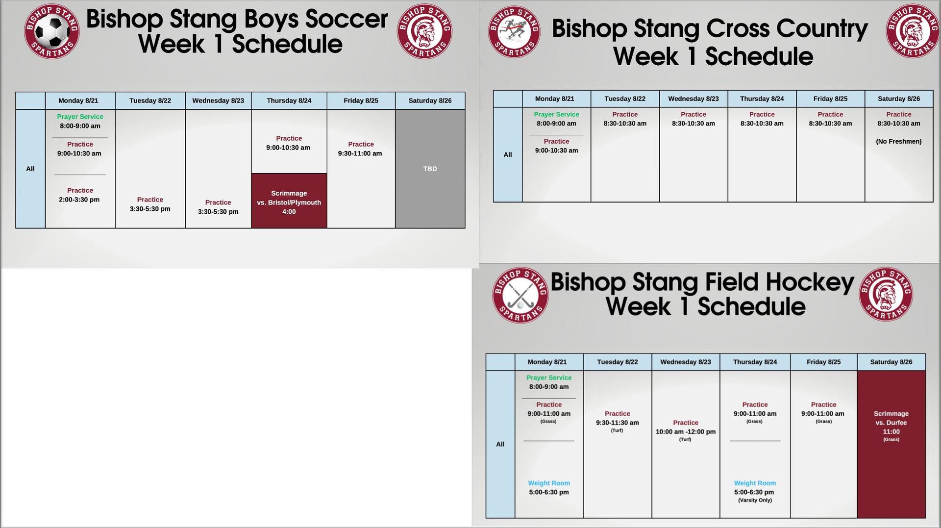 Fall Sports - Athletics - Bishop Stang High School