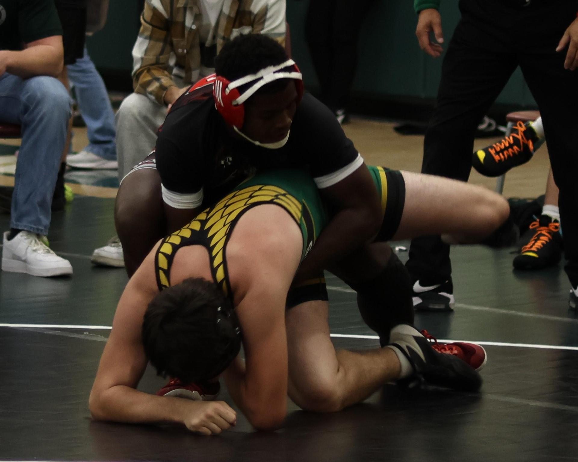 boys wrestling at liberty duals