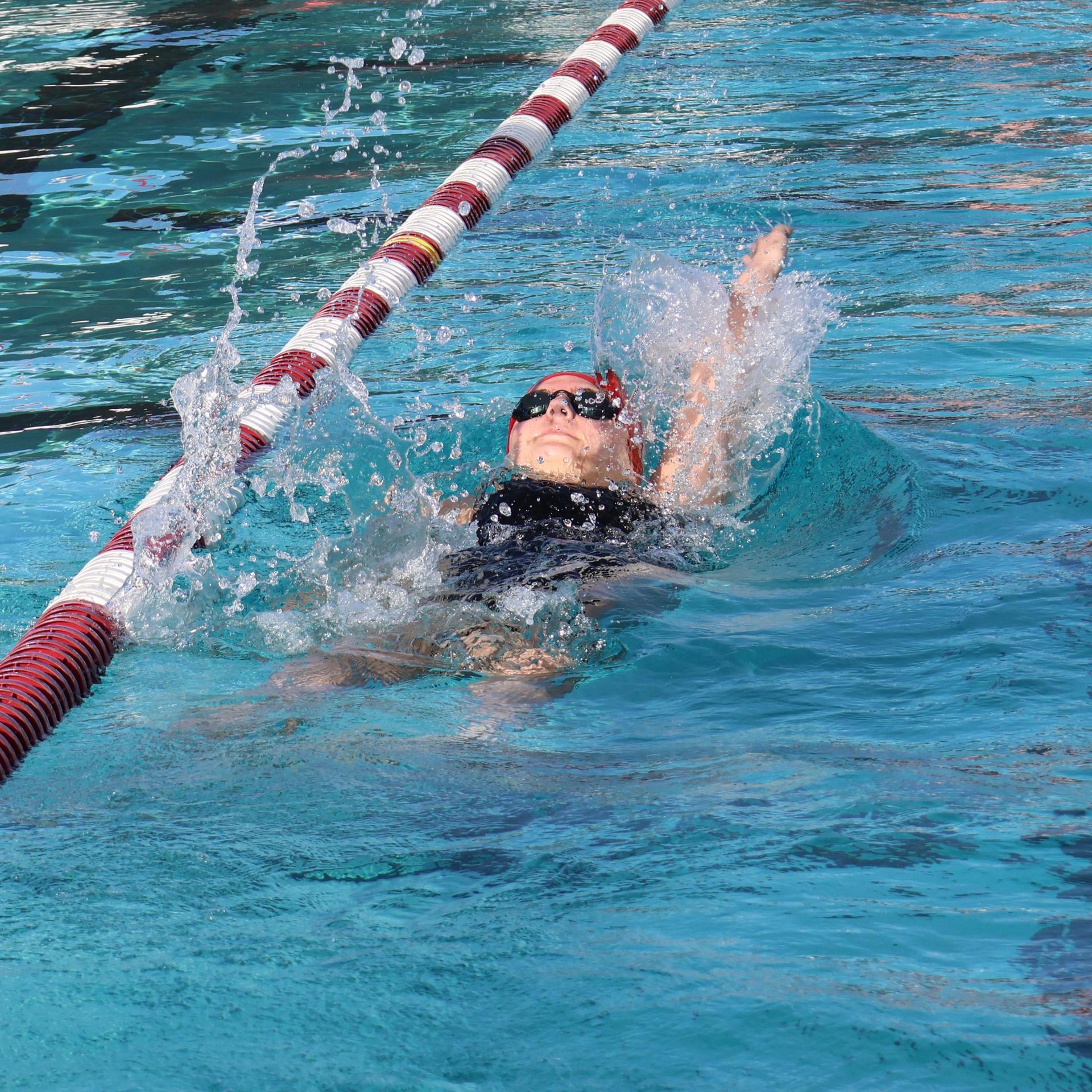 Hailey Sandlin swimming