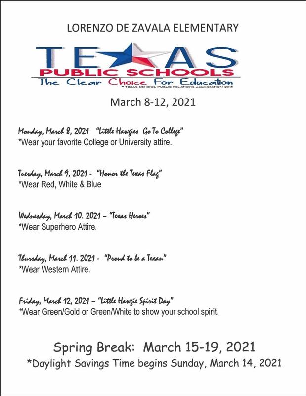 Texas Public Schools Week Schedule Featured Photo
