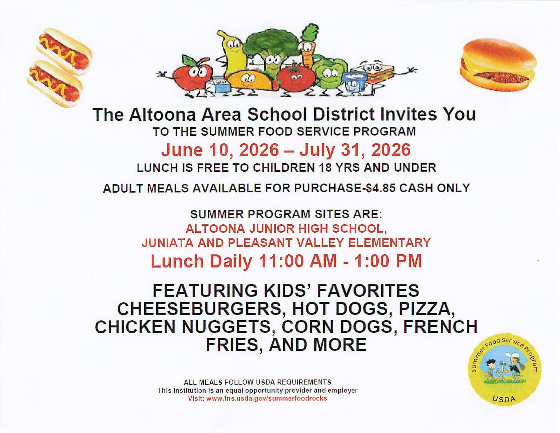 Summer Food Service Program Flyer