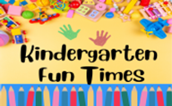 Schools supplies around Kindergarten Fun Times