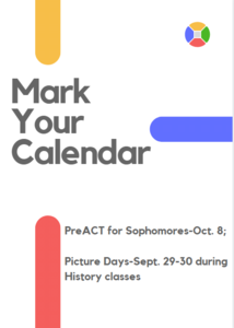 dates for PreACT and school pictures