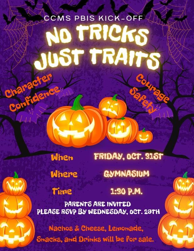 PBIS Kickoff Flyer for CCMS