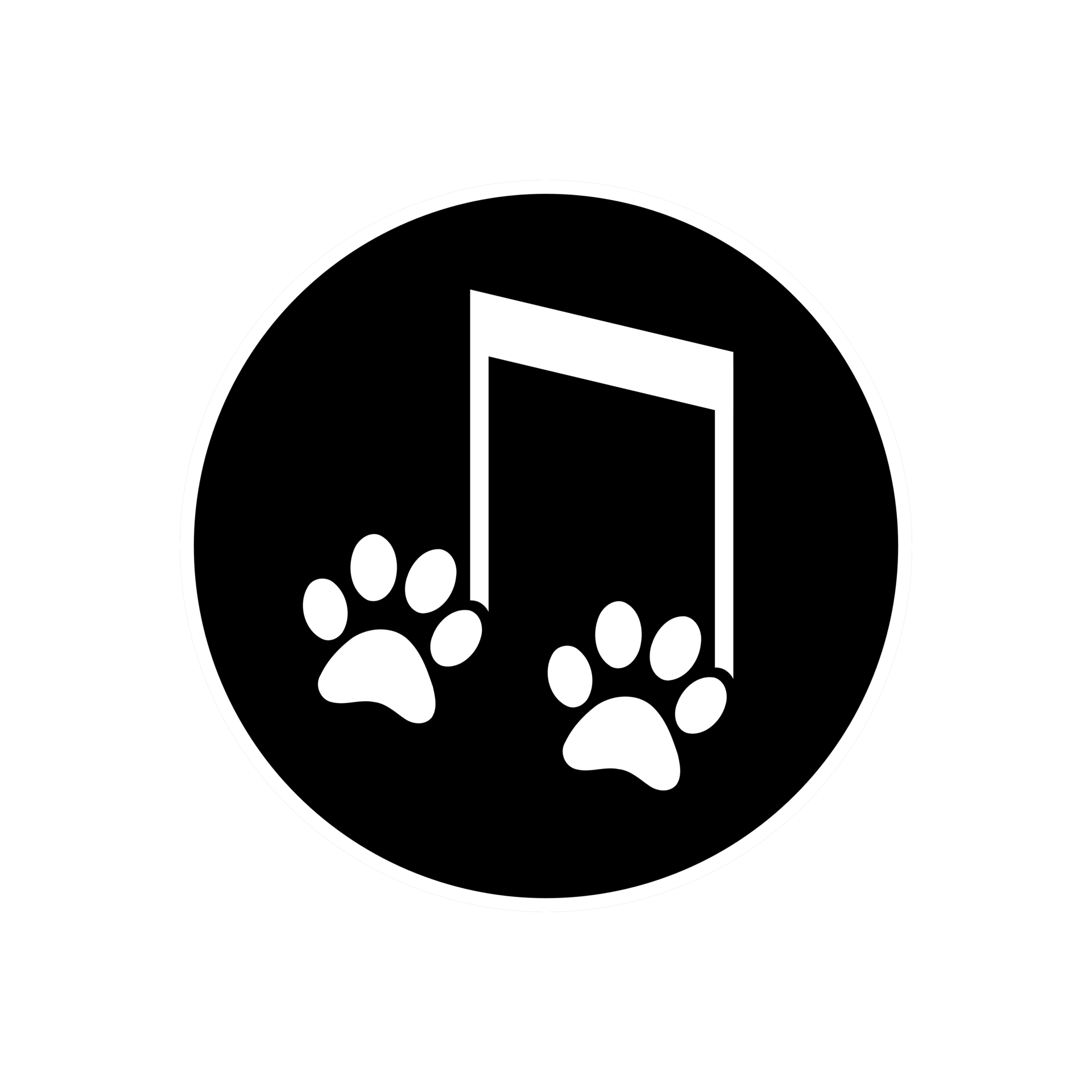 POTV Band Paw-Note Logo (For Red BG)