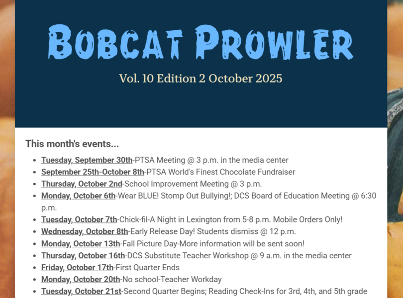 October Newsletter
