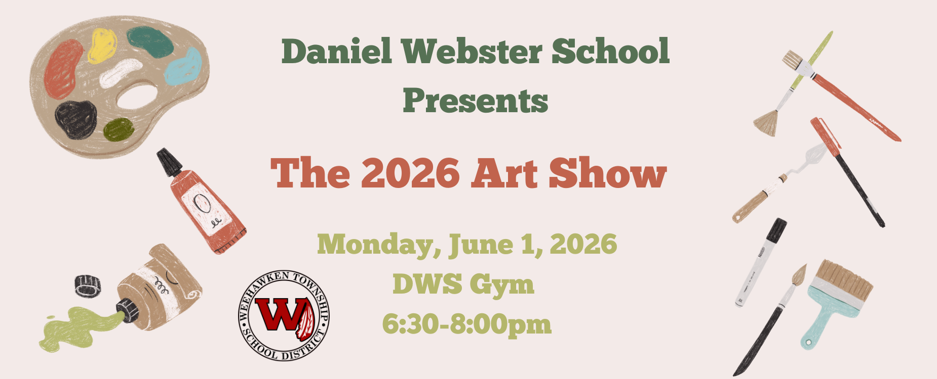 Daniel Webster School 2026 Art Show
Monday, June 1st
6:30 - 8PM