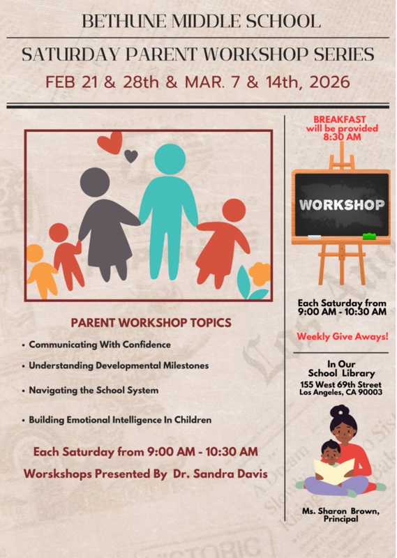 Saturday parent workshops