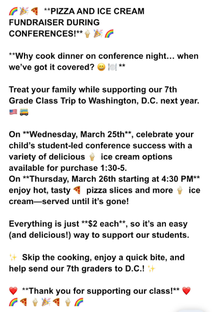 flyer for snack sales at conferences