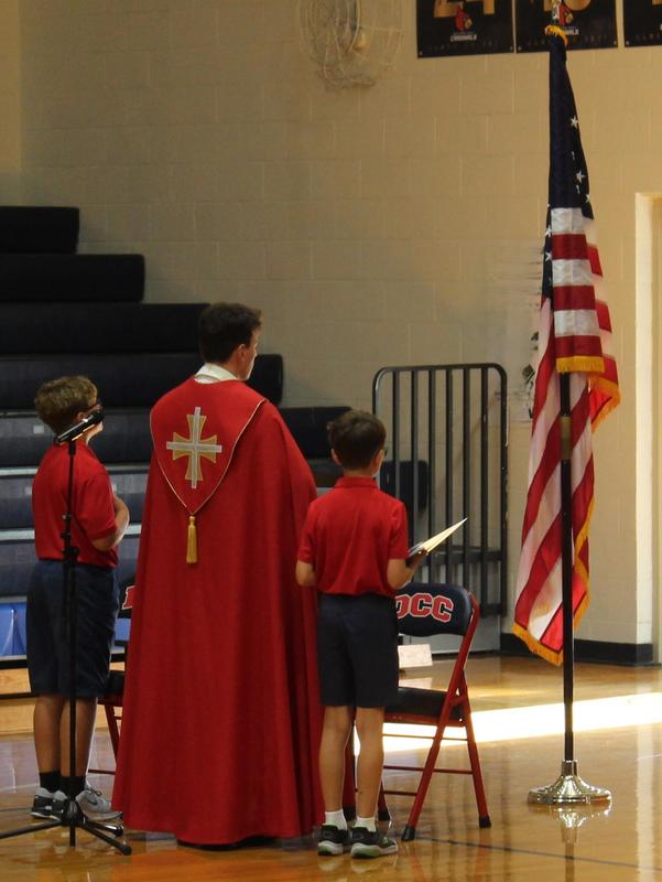 Fr. Scanga with altar servers