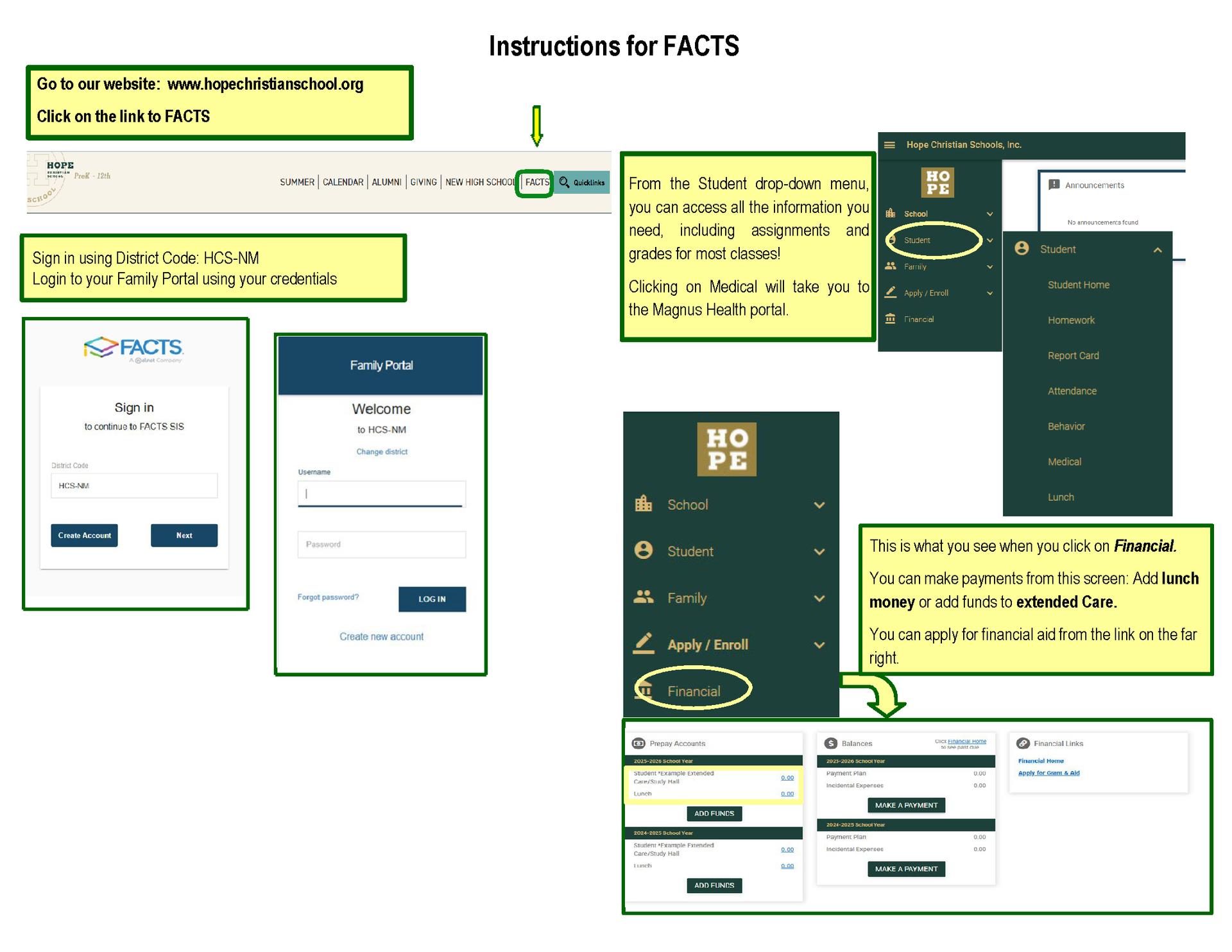 FACTS Parent Portal