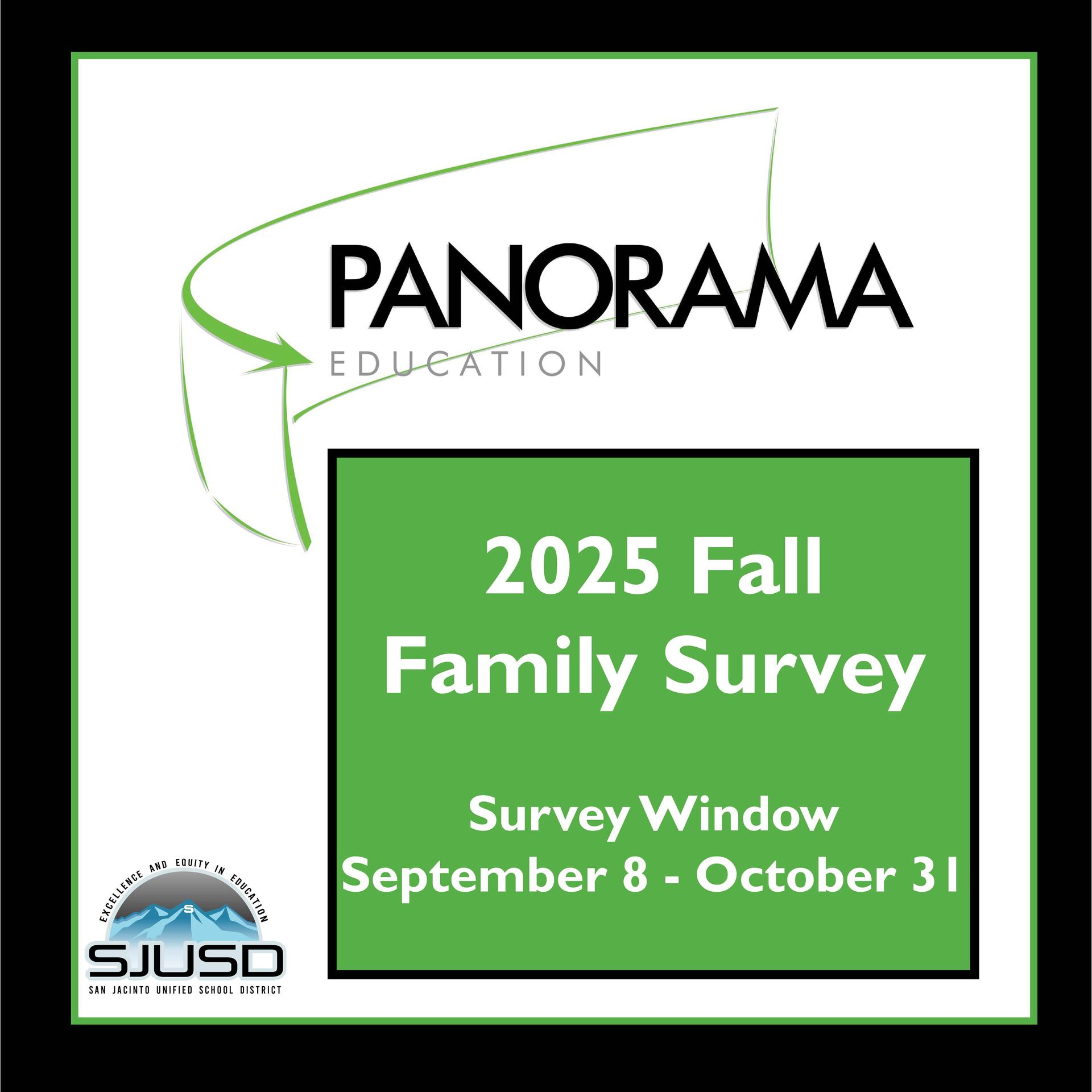 Panorama Fall 2025 Family Survey Graphic
