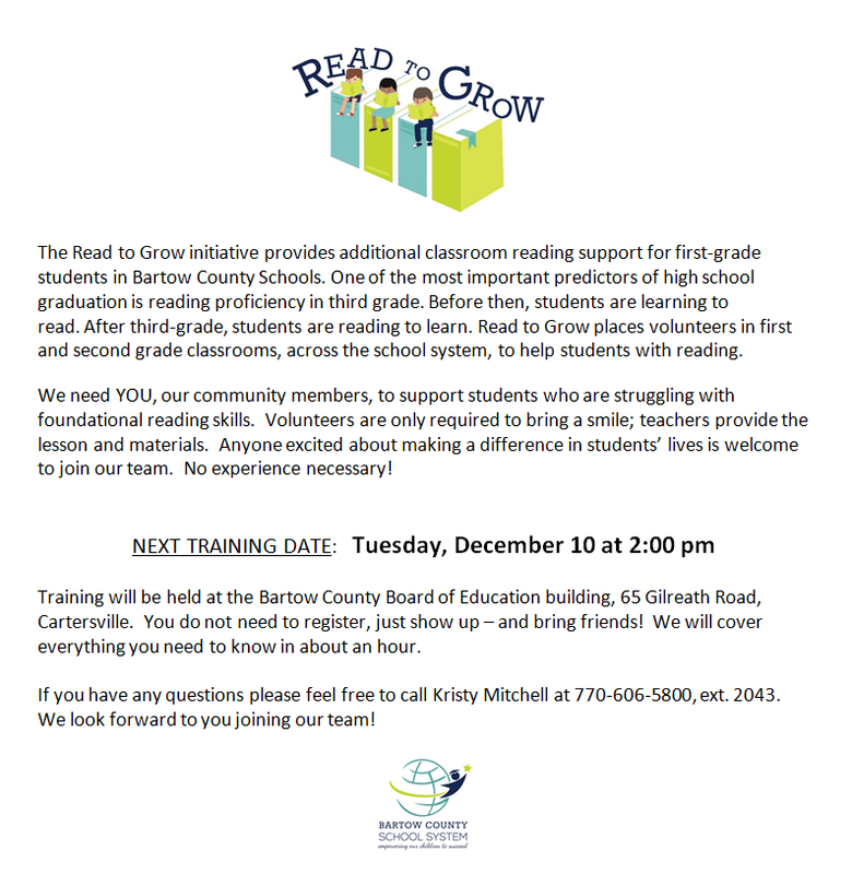 Read To Grow Volunteers Needed Featured Photo