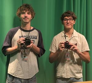 TKHS digital media students Max Knowles (right) and Collin Fazio.