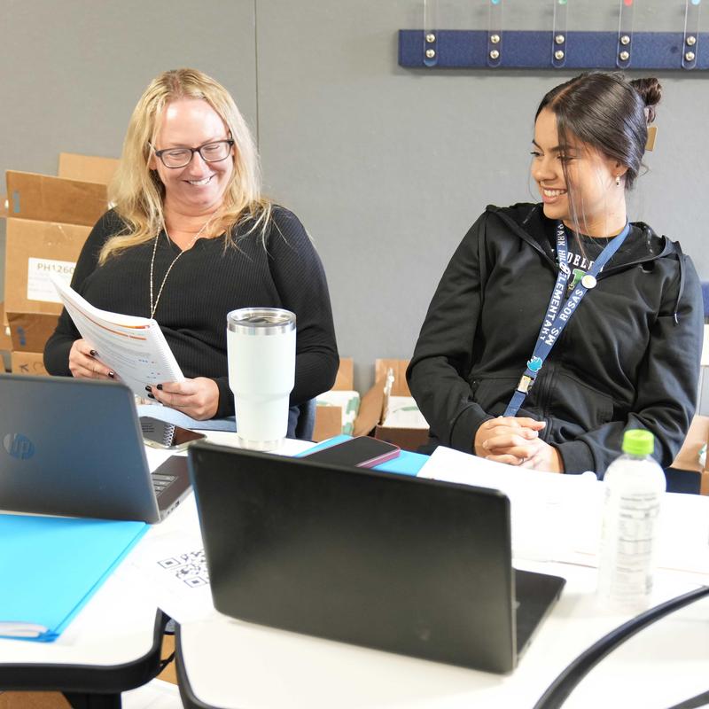 Teachers during staff training on October 13