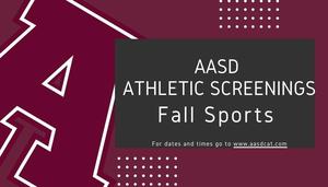 Fall Athletic Screenings