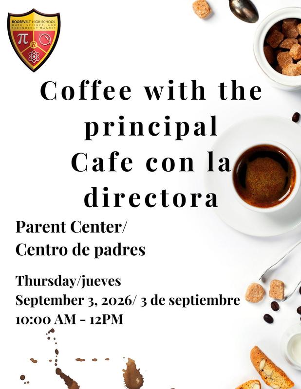Pictures of coffee with invitation to event.