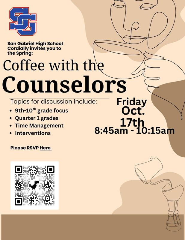 Coffee With The Counselors - Friday, Oct. 17th Featured Photo