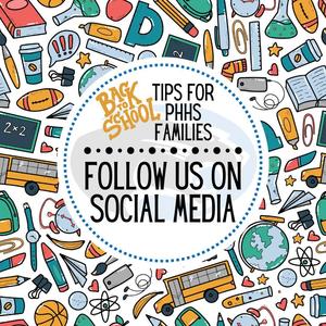 graphic that says "follow us on social media"