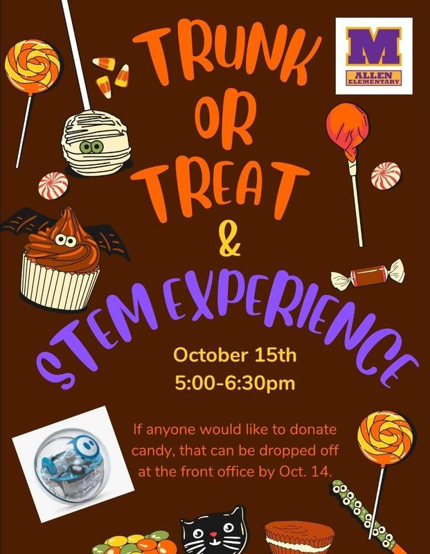 promo graphic - Allen Elementary Trunk or Treat 2025