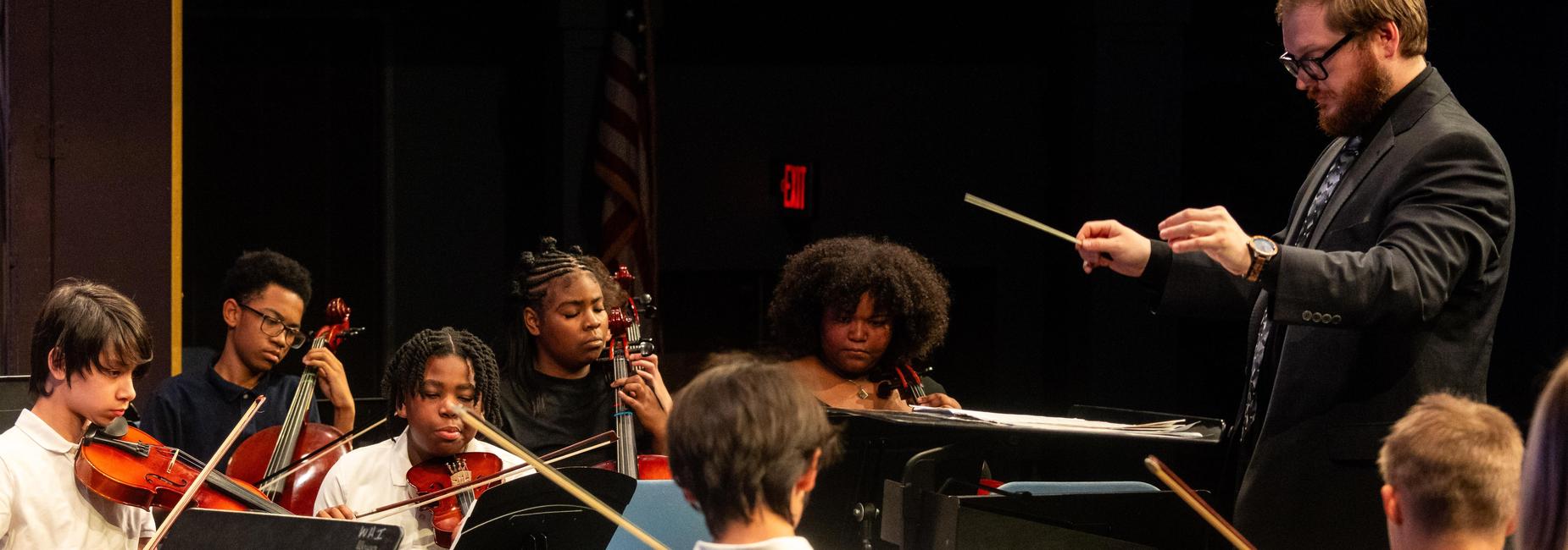 Middle school orchestra performs