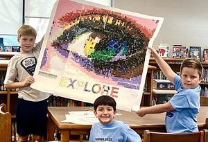 A wonderful art project completed by numerous students as they waited for their parents to meet with their teachers during Conferences.