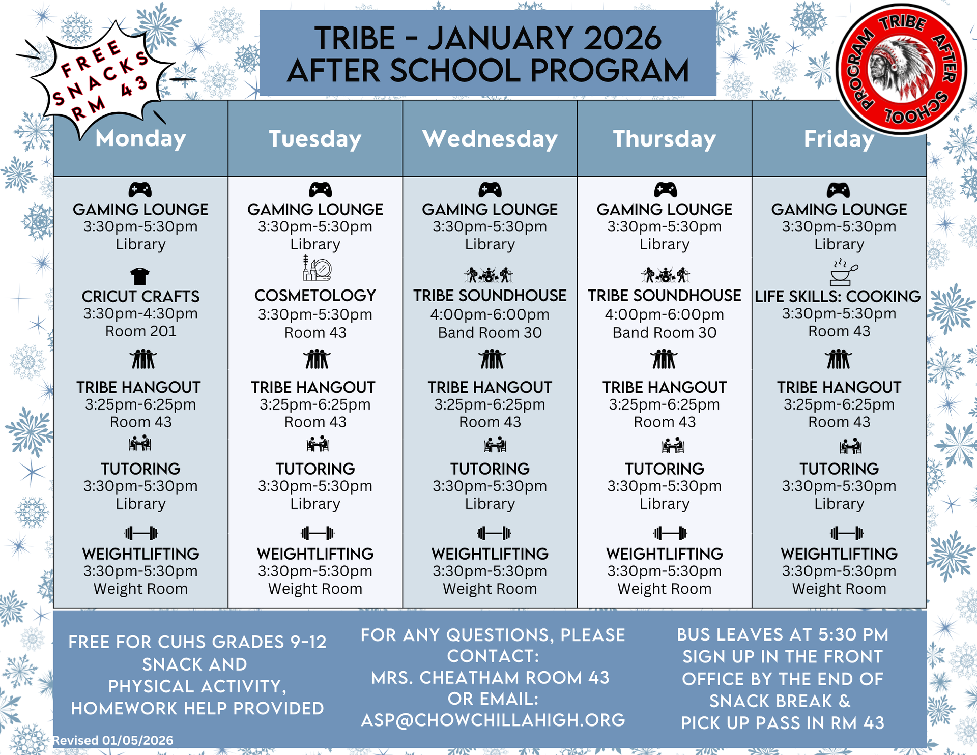 ASP January Schedule english