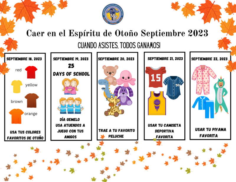 25th Day of School School Spirit Week Marguerite Poindexter LaMotte